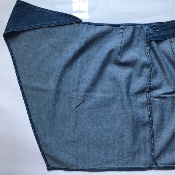 Vintage GAP Wrap Mini Skirt Size Small Blue - Picture 4 of 10